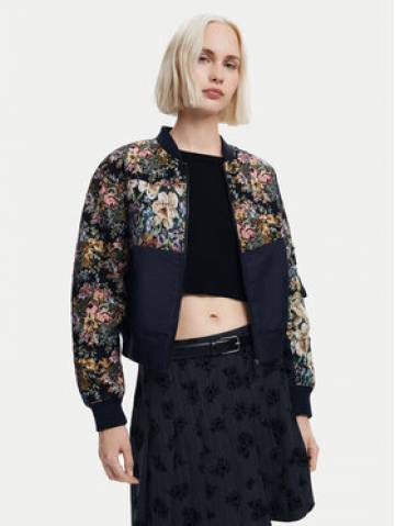 Desigual Куртка бомбер Roterdam 24WWEWB1 Чорний Regular Fit Desigual Куртка бомбер Roterdam 24WWEWB1 Чорний Regular Fit