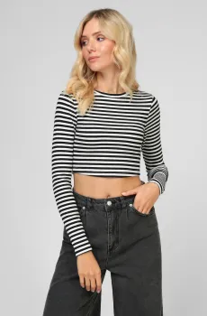 Женский топ в полоску Разноцветный L NA-KD 1044-000204