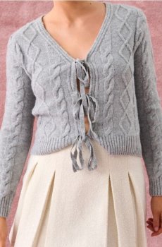 Джемпер із завязкою - сірий