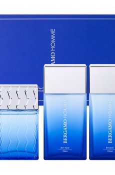 Набор для лица Bergamo Homme Blue (тонер, 150 мл + эмульсия, 150 мл + туалетная вода, 30 мл)