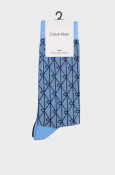 Мужские носки (2 пары) EMBLEM AOP Разноцветный ONESIZE Calvin Klein 701237677