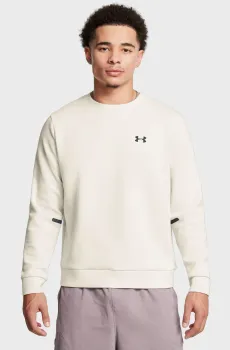 Мужской бежевый свитшот UA Unstoppable Flc Crew EU Бежевый XL Under Armour 1389351-110
