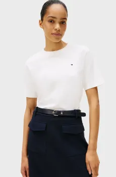 Женская белая футболка BOXY Белый XXS Tommy Hilfiger WW0WW47458