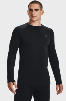 Мужской черный термореглан Packaged Base 3.0 Crew Черный XXL Under Armour 1343243-001