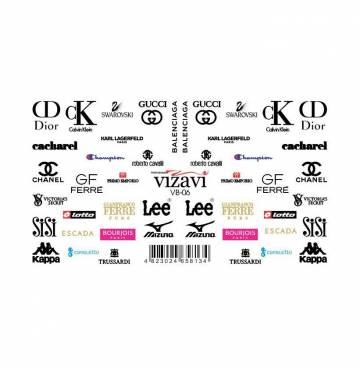 Водные наклейки для ногтей Vizavi Professional VB-06 Водные наклейки для ногтей Vizavi Professional VB-06