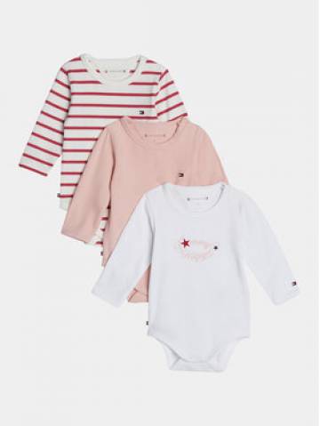 Tommy Hilfiger Набір 3 пар дитячих боді Essential KN0KN01949 Рожевий Tommy Hilfiger Набір 3 пар дитячих боді Essential KN0KN01949 Рожевий