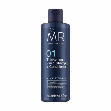Мужской шампунь-кондиционер для волос Mr. Jamie Stevens 01 Thickening 2 In 1 Shampoo + Conditioner, 250 мл Мужской шампунь-кондиционер для волос Mr. Jamie Stevens 01 Thickening 2 In 1 Shampoo + Conditioner, 250 мл