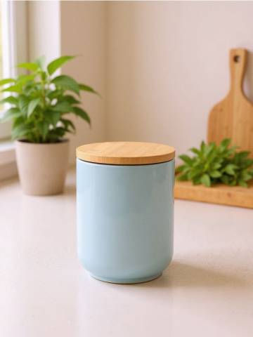 Контейнер для їжі з кришкою - блакитний