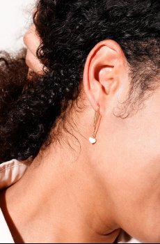 Серебряные серьги с позолотой Design Letters