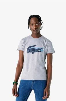 Мужская серая футболка Серый S Lacoste TH020404G