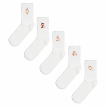 Cropp - 5 пачка шкарпеток - білий Cropp - 5 пачка шкарпеток - білий