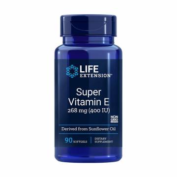 Bитaмин E Life Extension Super Vitamin E, 268 мг 400 МЕ, 90 желатиновых капсул Bитaмин E Life Extension Super Vitamin E, 268 мг 400 МЕ, 90 желатиновых капсул