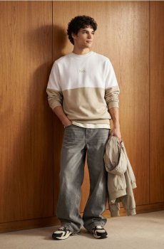 Кофта crewneck з домішкою бавовни - білий