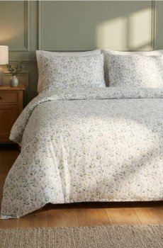 Комплект Постільної Білизни з Рослинним Мотивом - блакитний