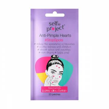 Патчи для лица Selfie Project Anti-Pimples Hearts против прыщей и покраснение, 20 шт