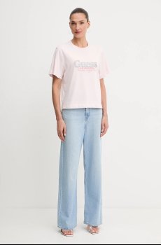 Хлопковая футболка Guess