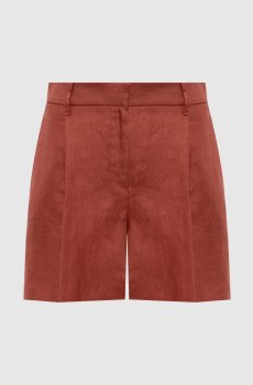 Розовые шорты из льна