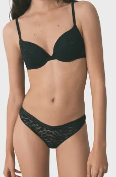 Женские черные трусики Черный M womensecret 4213730