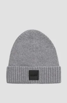 Мужская серая шерстяная шапка Серый ONESIZE BOSS 50522426;041