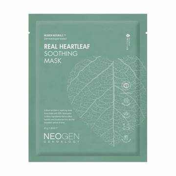 Успокаивающая тканевая маска для лица Neogen Dermalogy Real Heartleaf Soothing Mask, 37 г Успокаивающая тканевая маска для лица Neogen Dermalogy Real Heartleaf Soothing Mask, 37 г