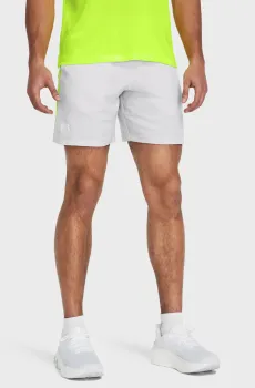 Мужские светло-серые шорты UA LAUNCH 7 SHORTS Серый S Under Armour 1382620-014
