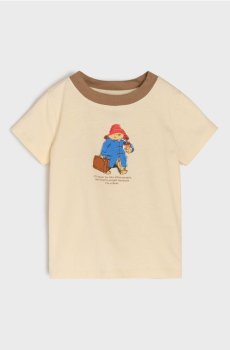 Бавовняна футболка з принтом Paddington - нюдовий