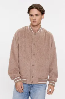 Мужской бежевый бомбер Бежевый M Guess M4RL39.WFWS2;F1AX