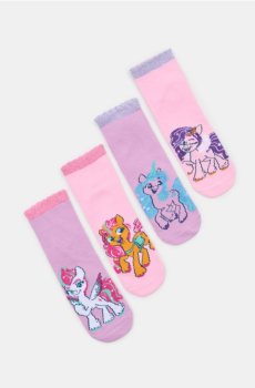 Шкарпетки, 4 пари My Little Pony - різнобарвний
