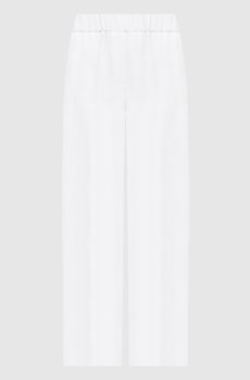 Белые брюки из льна