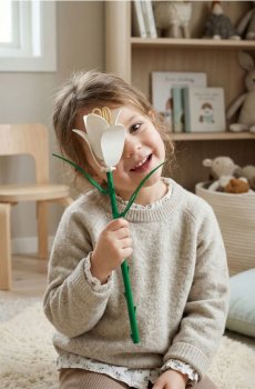 Конструктор – квітка лілії - білий