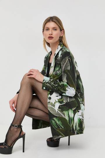 Льняной жакет Guess цвет зелёный однобортный однотонная Льняной жакет Guess цвет зелёный однобортный однотонная