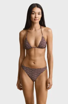 Женский коричневый лиф от купальника с узором PRINTED PADDED TRIANGLE Коричневый XS Gant 922614001