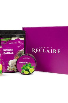 Набор для тела Reclaire Тройной холодный антицеллюлитный комплекс, 3 предмета