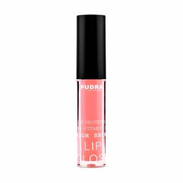 Блеск для губ Pudra Cosmetics High Shine Lip Gloss с протеинами шелка та провитамином B5, 02 Rose Nude, 2.5 г Блеск для губ Pudra Cosmetics High Shine Lip Gloss с протеинами шелка та провитамином B5, 02 Rose Nude, 2.5 г