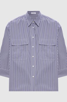 Синяя рубашка в полоску
