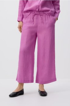 Reserved - Лляні штани з зав’язками - світло-ліловий - 846IR-40X