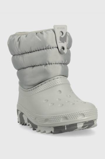 Детские сапоги Crocs цвет серый Детские сапоги Crocs цвет серый