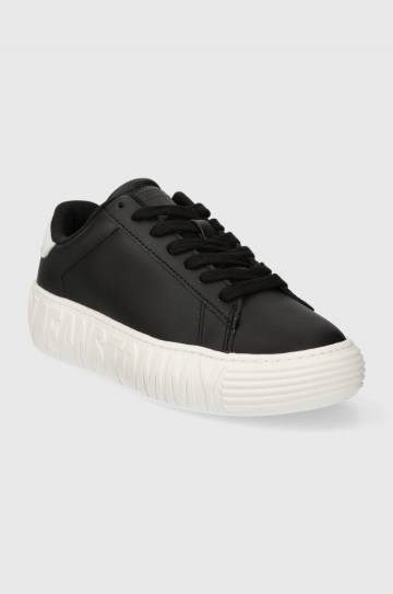 Кожаные кроссовки Tommy Jeans TJW LEATHER CUPSOLE ESS цвет чёрный EN0EN02507 Кожаные кроссовки Tommy Jeans TJW LEATHER CUPSOLE ESS цвет чёрный EN0EN02507