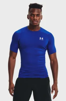 Мужская синяя футболка UA HG Armour Comp SS Синий XL Under Armour 1361518-400