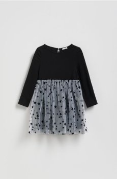 Reserved - Сукня зі спідницею з тюлю - чорний - 484FW-99X