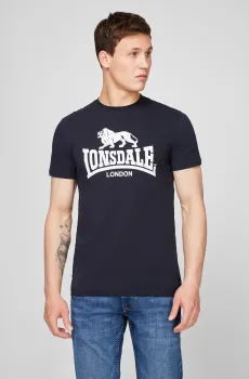 Мужская темно-синяя футболка Синий S Lonsdale 114081