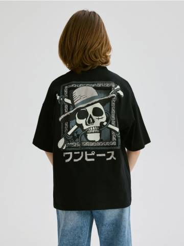 Reserved - Футболка оверсайз One Piece - чорний - 9023X-99X Reserved - Футболка оверсайз One Piece - чорний - 9023X-99X