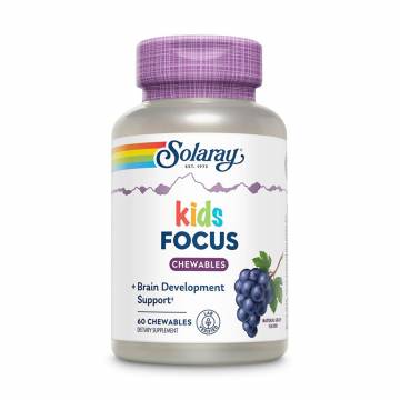 Поддержка детской сосредоточенности Solaray Kids Focus со вкусом винограда, 60 жевательных таблеток Поддержка детской сосредоточенности Solaray Kids Focus со вкусом винограда, 60 жевательных таблеток