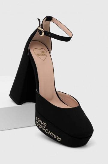 Туфли Love Moschino цвет чёрный каблук кирпичик JA1030CG1IIM0000 Туфли Love Moschino цвет чёрный каблук кирпичик JA1030CG1IIM0000
