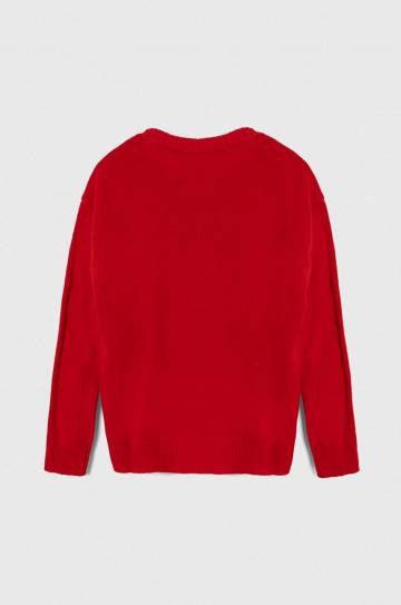 Детский свитер United Colors of Benetton x Disney цвет красный лёгкий Детский свитер United Colors of Benetton x Disney цвет красный лёгкий