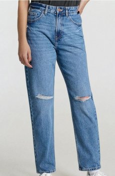 Джинси mom high waist - темно-синій