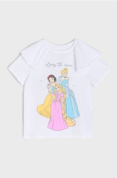Бавовняна футболка з принтом Snow White - білий