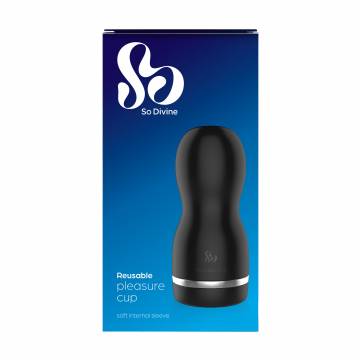 Мастурбатор So Divine Reusable Pleasure Cup черный, 1 шт Мастурбатор So Divine Reusable Pleasure Cup черный, 1 шт