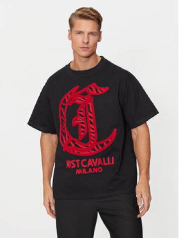 Just Cavalli Футболка 77OAHA06 Чорний Regular Fit Just Cavalli Футболка 77OAHA06 Чорний Regular Fit