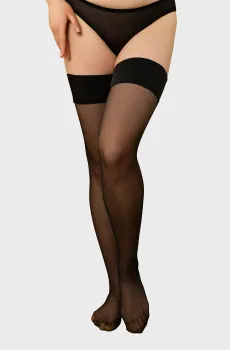 Женские черные чулки 15 DEN Черный XS-S brabrabra 203P